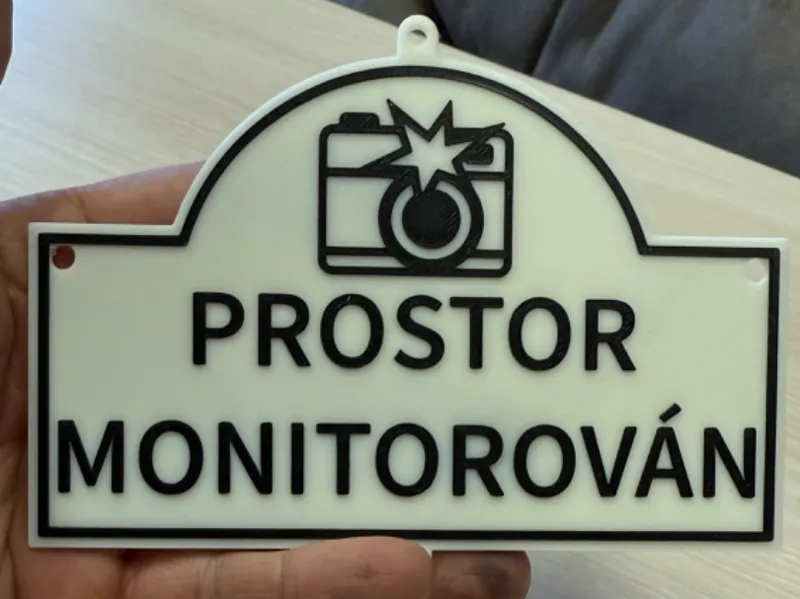 Sing "Prostor monitorován "