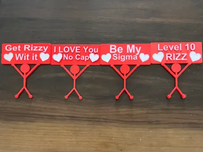 Valentines day love stick figure