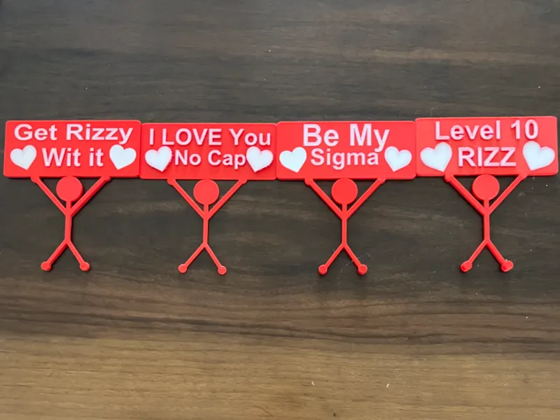 Valentines day love stick figure