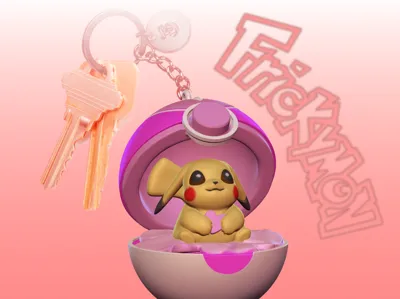 Valentine’s Day Pikachu Keychain