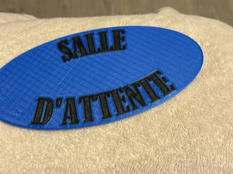 plaque de porte salle d'attente 
