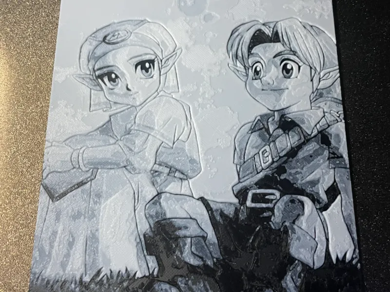 Link & Zelda - 2 Colores HueForge 