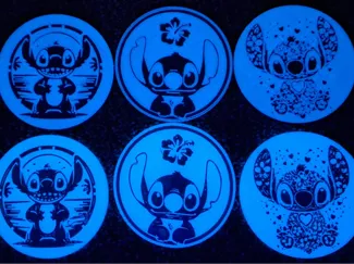 Stitch Coasters / small round signs - Fan Art