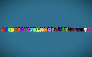 3D Bubble Letters of the Alphabet