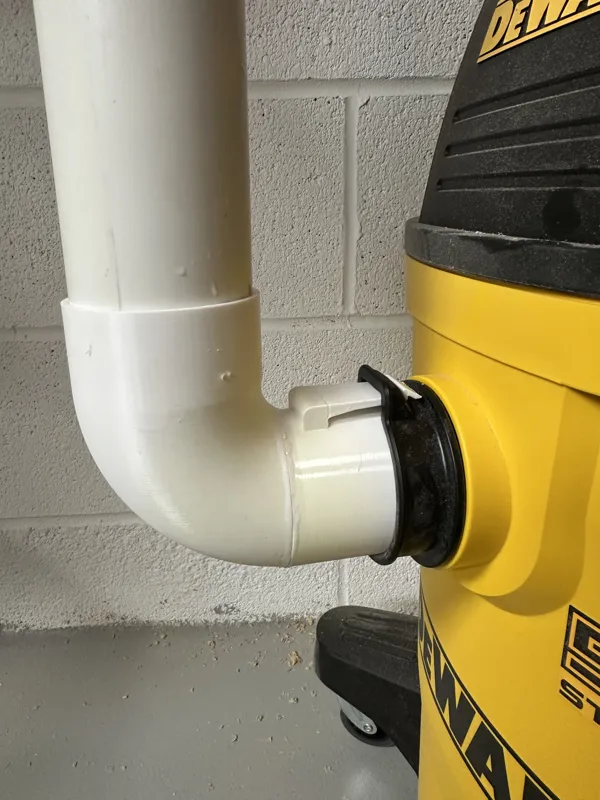 DeWalt Stealthsonic Shopvac Elbow to 2" SCH40 PVC