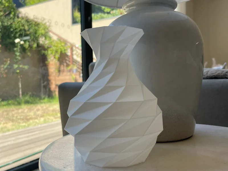 Spiral Polygon Vase