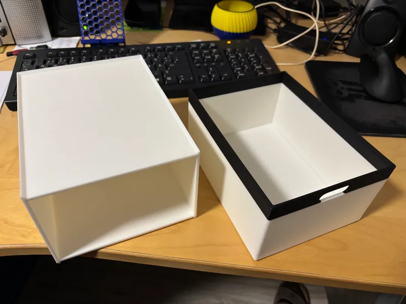 Große Box mit Schublade 200x150x100mm - Stapelbar