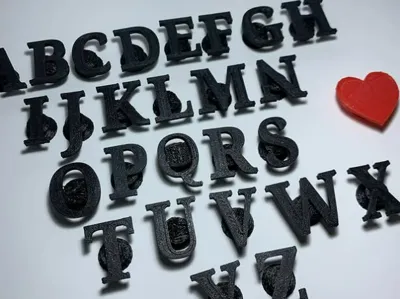 Letter Jibbitz set A-Z  (Without the heart)