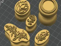 Set de 5 tampons floraux pour pâte polymère — photo 1