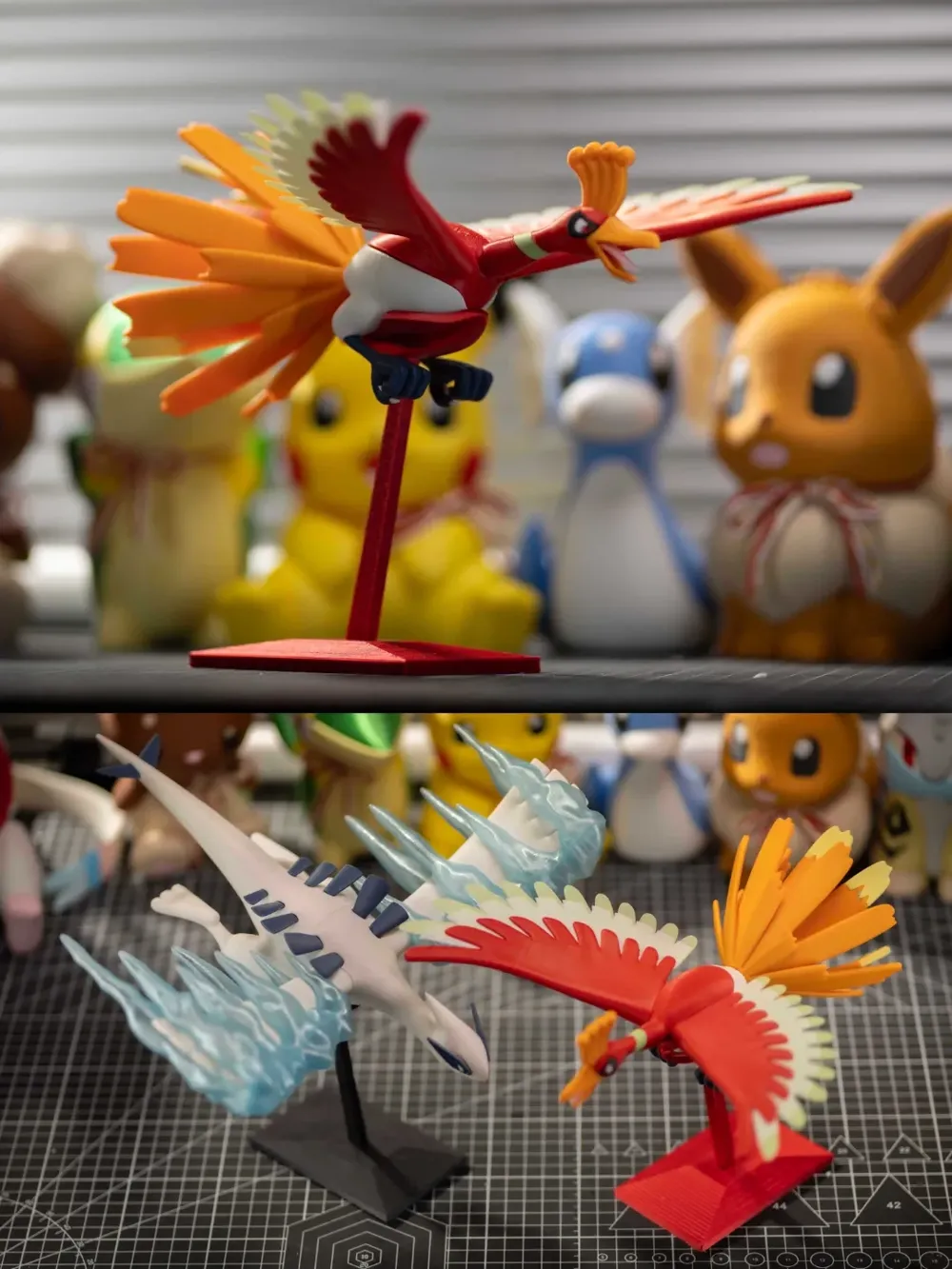 250 Ho-Oh Flying Pose Stand by Ikeda MakerWorld: Download Free 3D Models