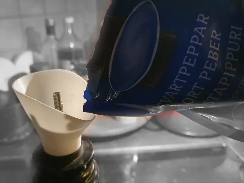 Refill funnel for Peugot Paris pepper mill