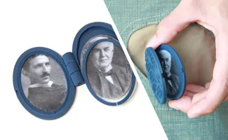 Locket (Medallion) with Toner Transfer Photos
