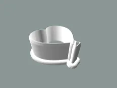 Balloon heart clay cutter