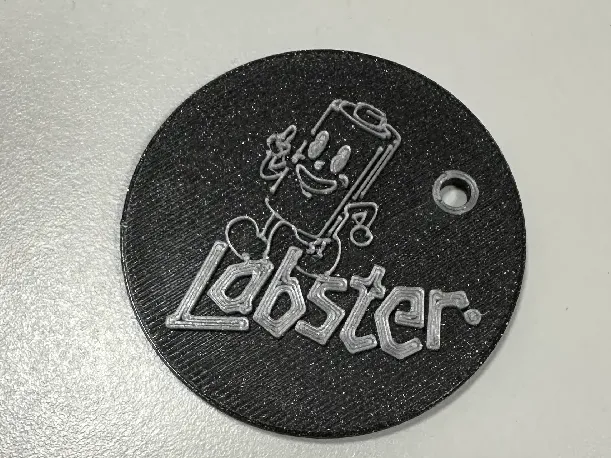 Simple round keychain for Labster film lab