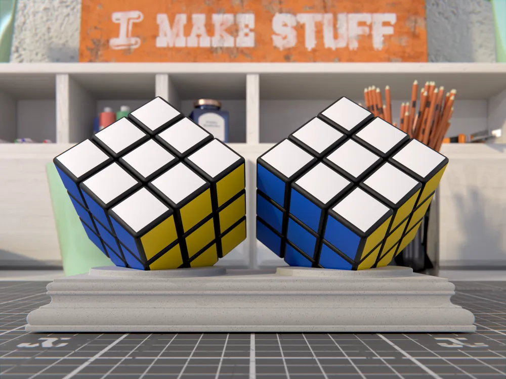 Robik Greek Rubik's Cube Base 2x - Greek Ionic Style by Jose L. González - MakerWorld