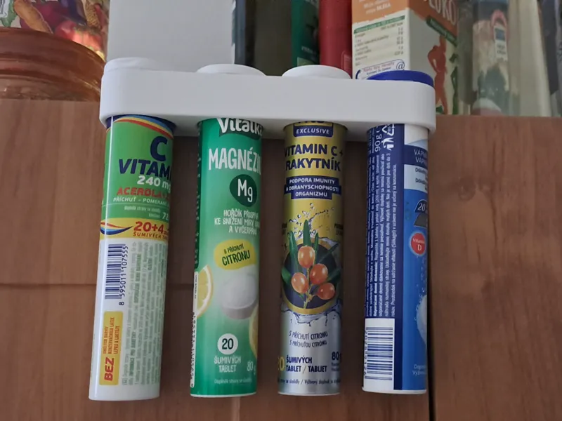 Holder for 4 Tubes of Effervescent Tablets