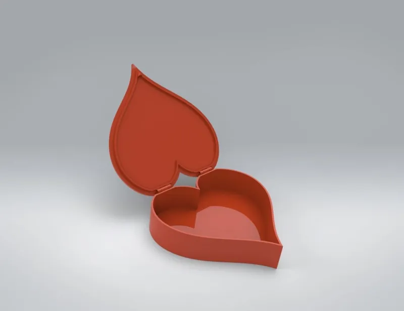 Heart Shaped Hinged Box