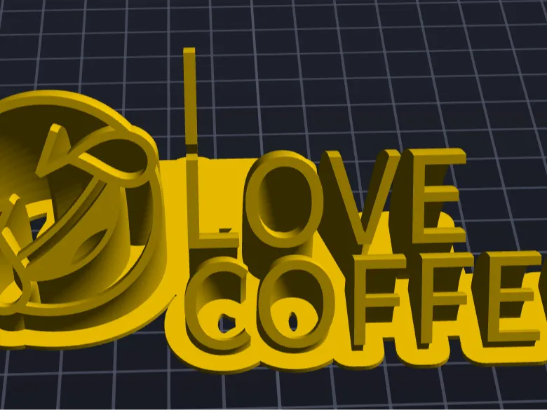 I LOVE COFFEE sign