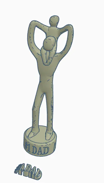 #1 Dad Fathers Day Trophy No multi color  needed