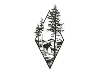 Elk in the wood