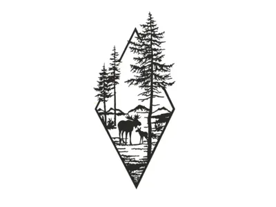 Elk in the wood