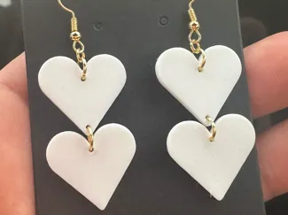 Orecchini doppio cuore