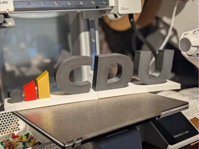 CDU Overall Logo Tabletop Display