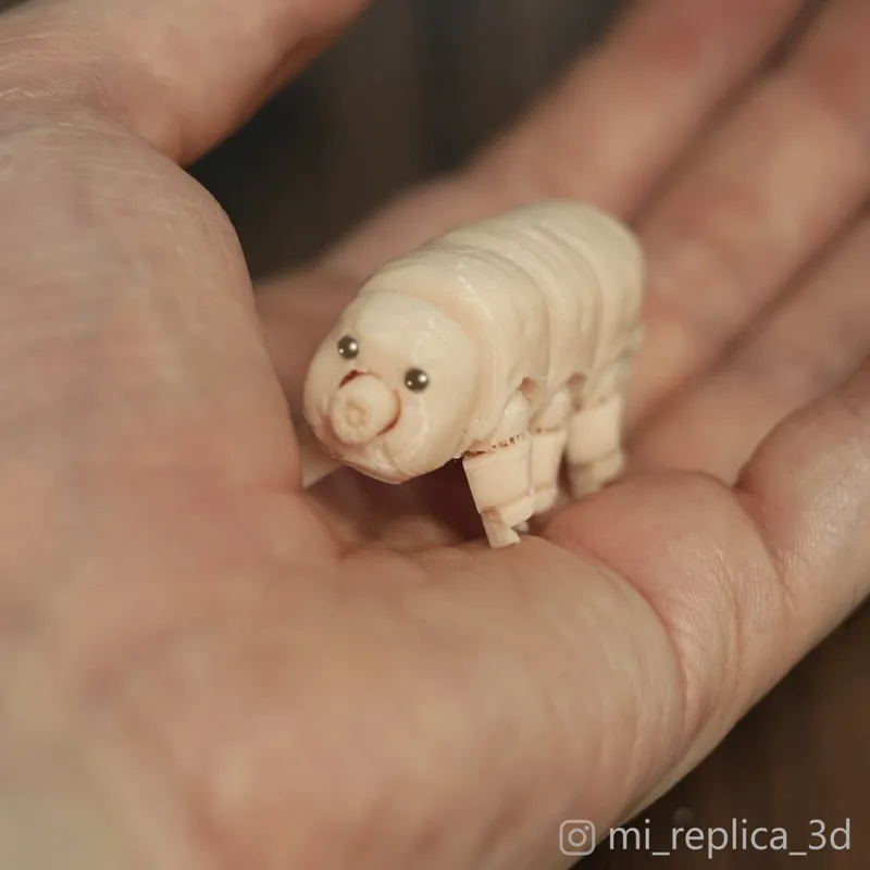Tiny Articulated Tardigrade. Print in Place