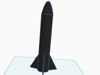 Model rocket for D12-5 rocket engines