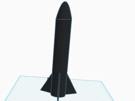 Model rocket for D12-5 rocket engines
