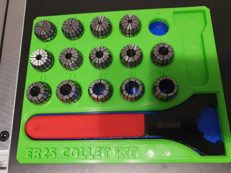 ER25 collet chuck holder with key support
