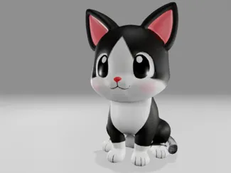 chat blanc et noir
