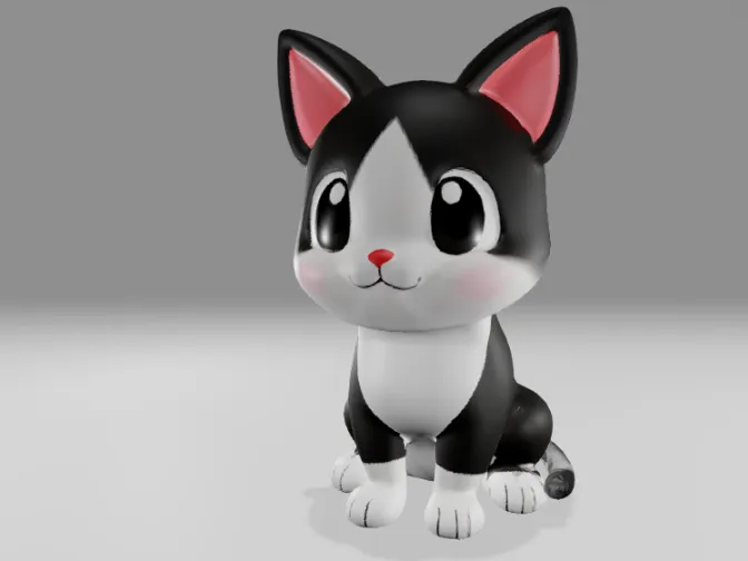 chat blanc et noir