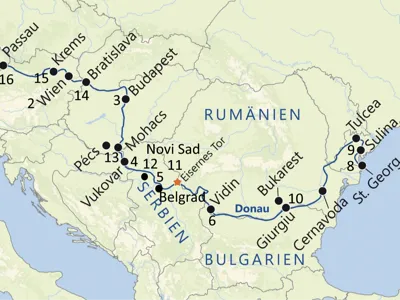 Danube River Cruise with Visited Cities