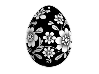 Flower Easter egg decoration