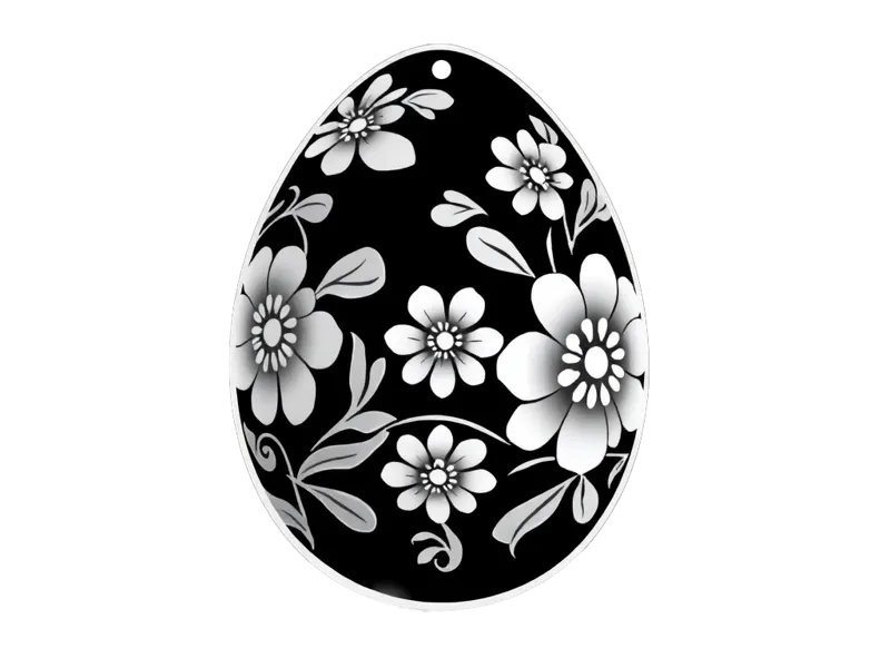 Flower Easter egg decoration