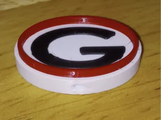 Georgia G logo bead vertical low profile