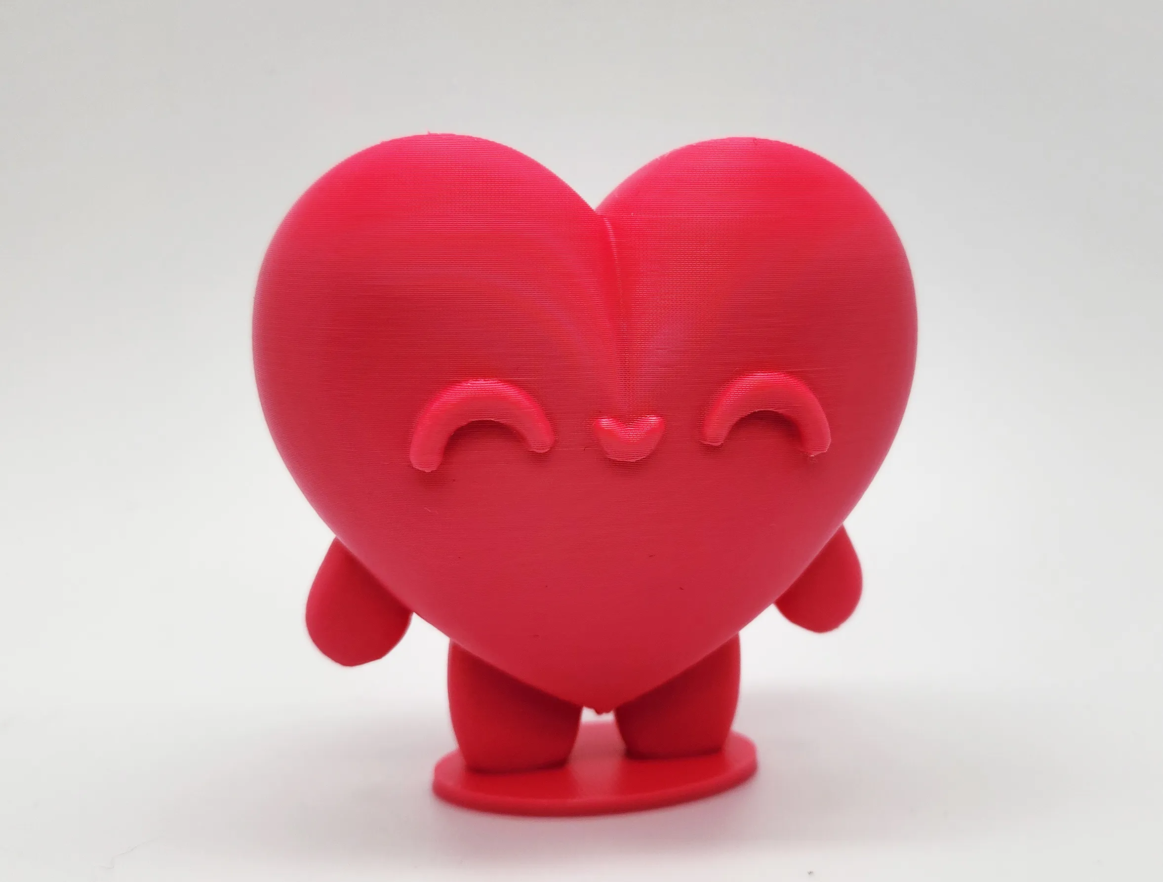Happy Standing Heart 3D Print