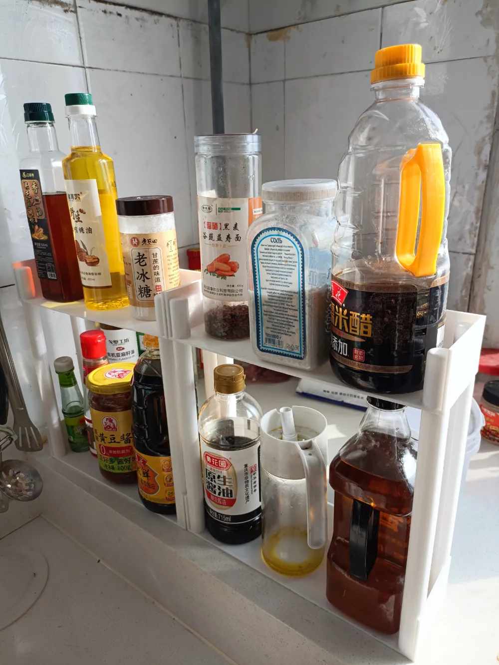 Soy Source Rack Infinitely Stackable Condiment Rack Kitchen Spice Rack Bottle Jar Rack ...