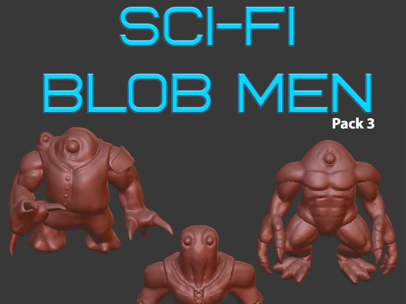 Sci-Fi Blob Men, pack 3