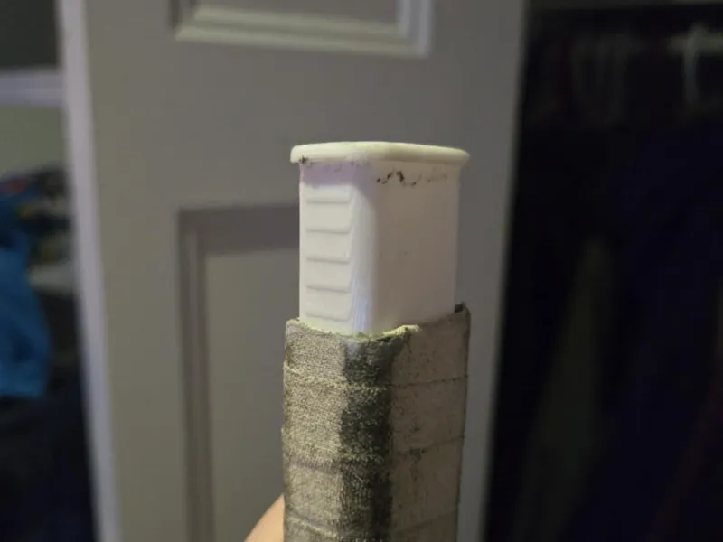 Hockey stick cap replacement