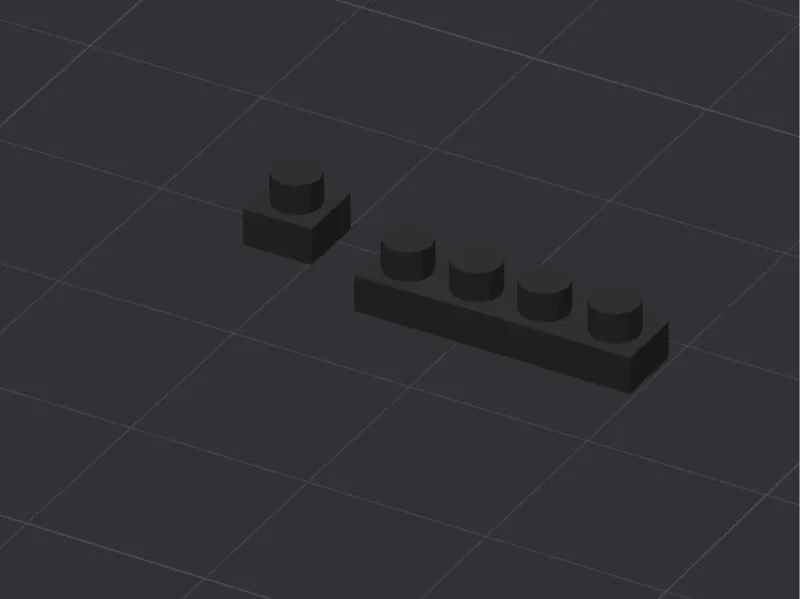 Nano block 1x1 and 4x1 