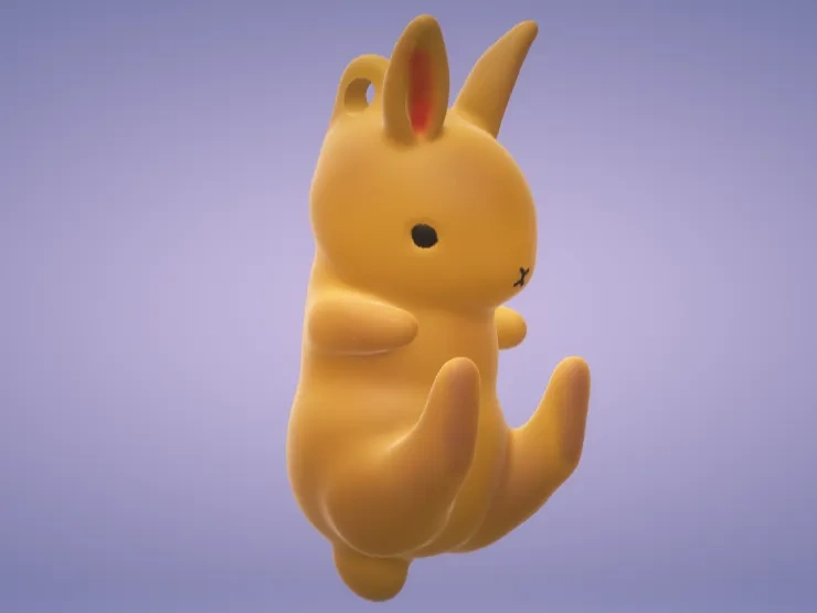 The Picked-Up Rabbit Keychain by YUNDOU - MakerWorld