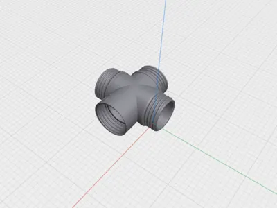 40mm 3 way male : 1 way female adapter