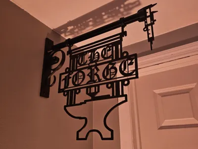 "The Forge" Blacksmith Hanging Blade Sign