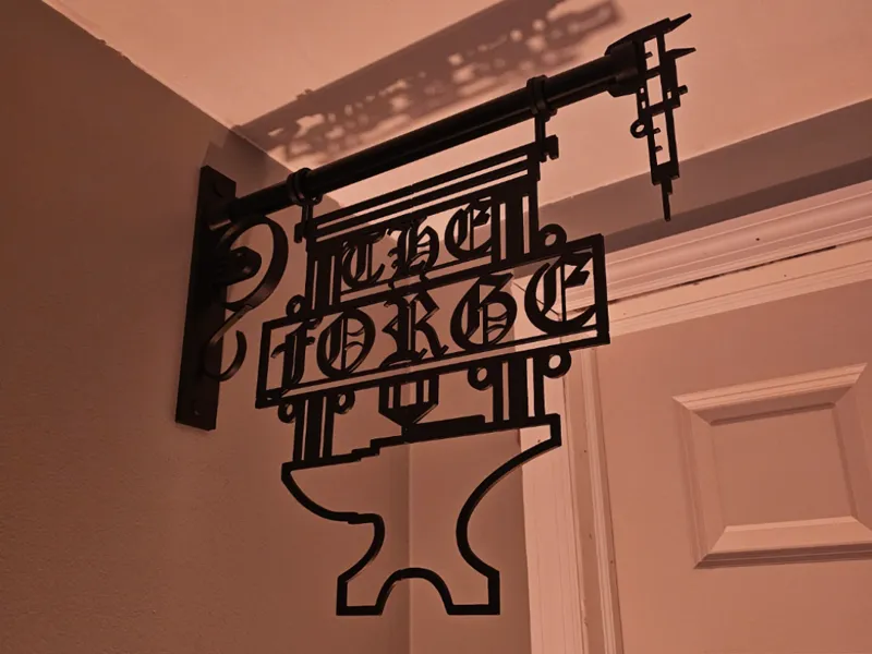 "The Forge" Blacksmith Hanging Blade Sign