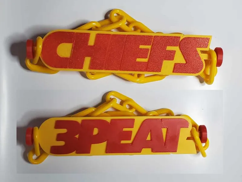 Chiefs 3-Peat flipping placard