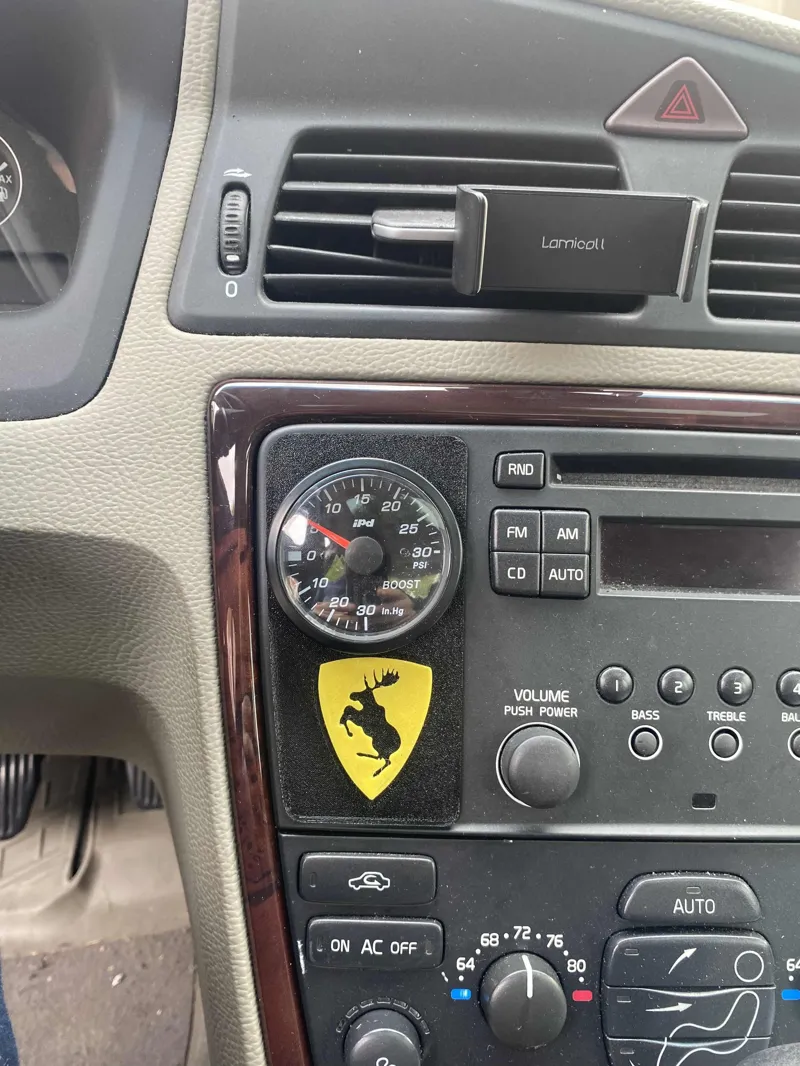 Radio boost gauge mount for p2 Volvos