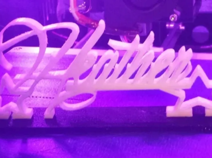 Heather Name Plate