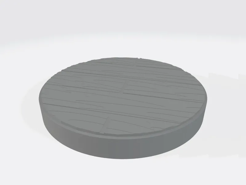Wooden Floor Cylindrical Base